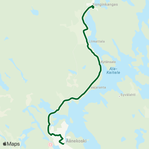 Linkki Kalaniemi - Konginkangas - Äänekoski map