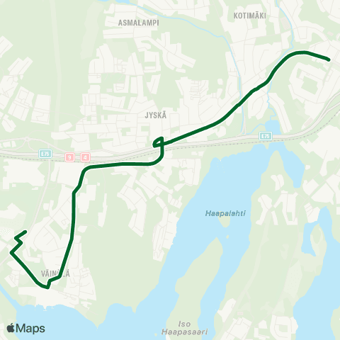 Linkki Viherlandia-Vaajakoski map