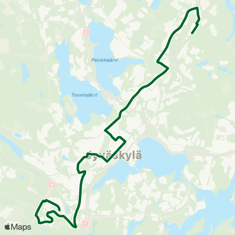 Linkki Ylämyllyjärvi-Palokangas map