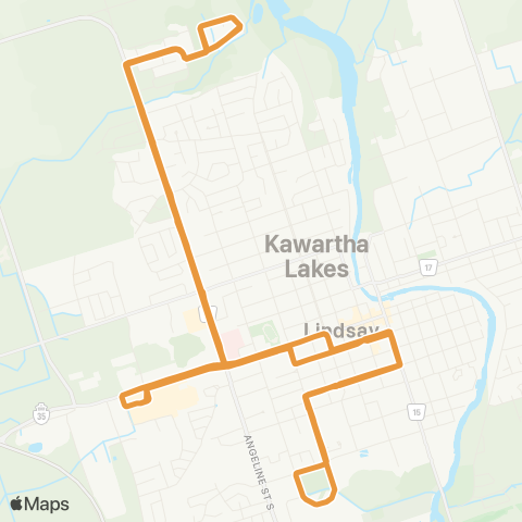 Lindsay Transit  map
