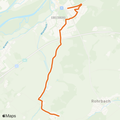 Linz AG Linien Linz Florianer Straße - St.Florian Wambacherberg map