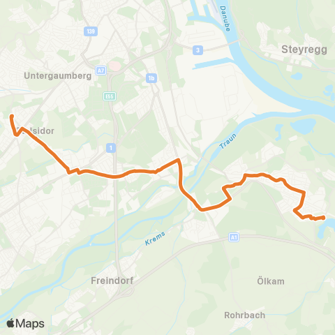 Linz AG Linien Leonding Sporthalle Leonding - Linz Pichlinger See map