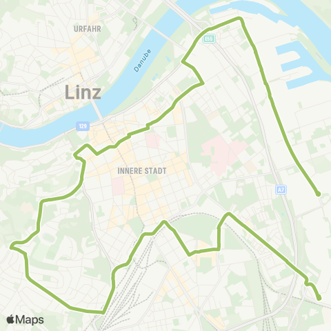 Linz AG Linien Linz Fernheizkraftwerk - Linz Chemiepark map
