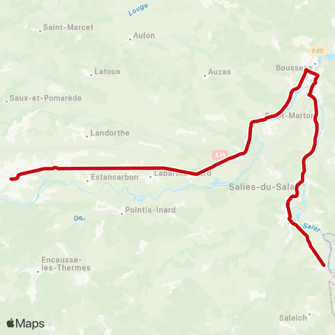 liO Castagnede - Saint-Gaudens map