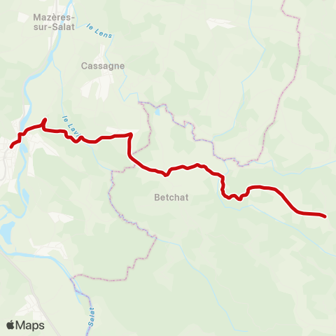 liO Betchat - Salies-du-Salat map