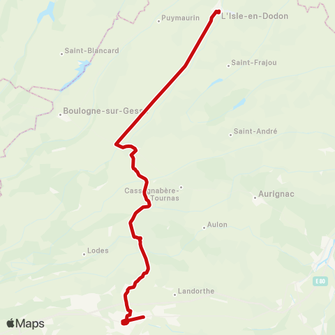 liO Isle-en-Dodon - Saint-Gaudens map