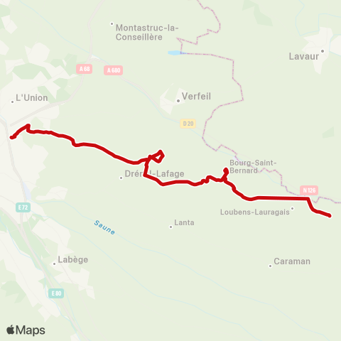 liO Le Faget - Balma (M) map