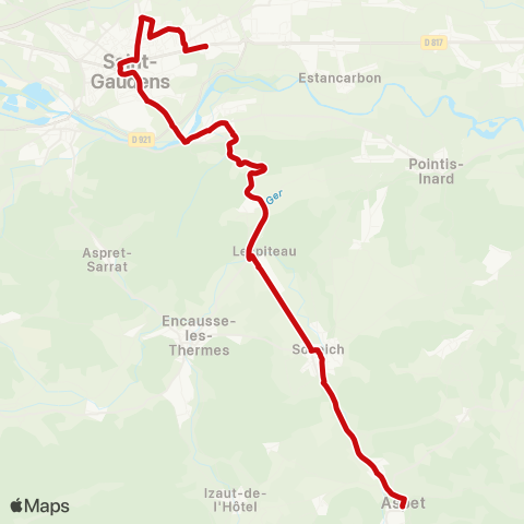 liO Moncaup - Aspet - Saint-Gaudens map