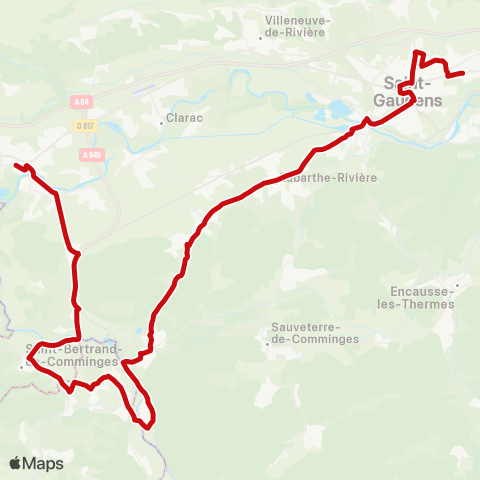liO Montrejeau - Barbazan - Saint-Gaudens map