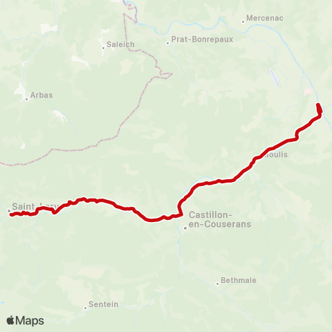 liO Saint Lary - Saint Girons map