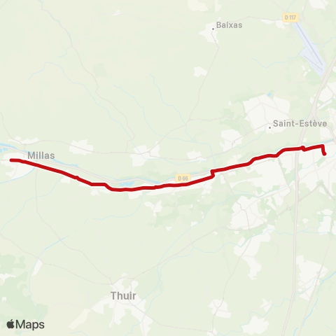 liO Millas - Perpignan map