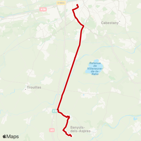 liO Banyuls Dels Aspres - Perpignan map