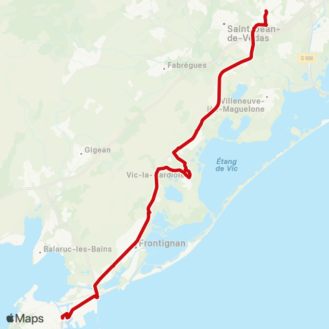 liO Montpellier - Frontignan - Sète map