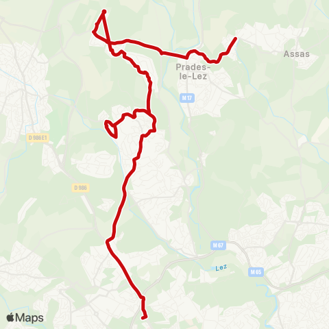 liO Montpellier-St Clément de R - St Vincent map