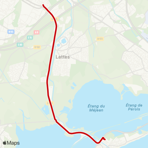liO Montpellier - Palavas map