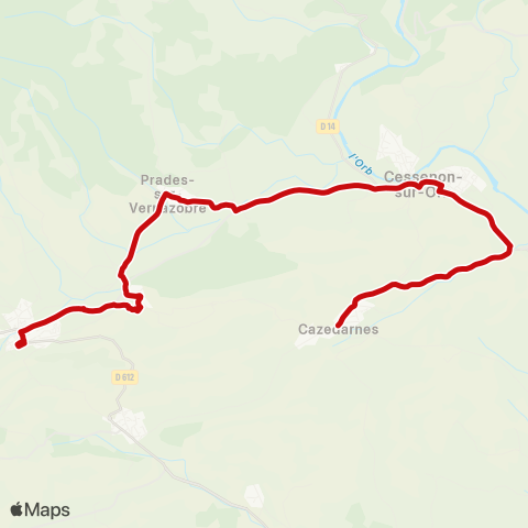 liO Corresp. Ets Béziers / Marché St Chinian map