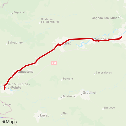 liO Albi - St Sulpice map