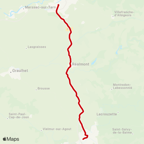 liO Albi - Castres map