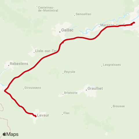 liO Tex (Albi - St Sulpice / Lavaur) map