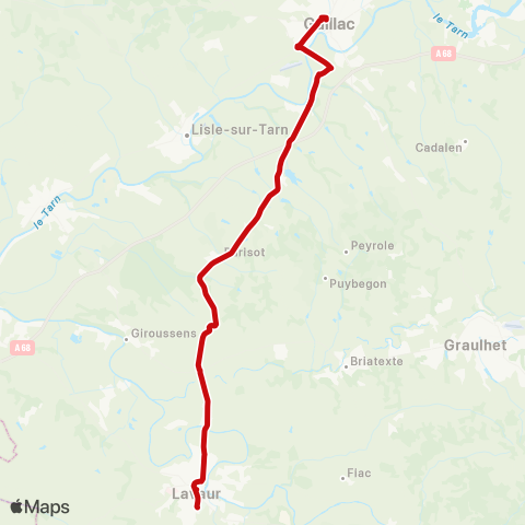 liO Gaillac - Lavaur map