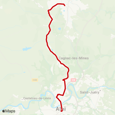 liO Albi - Cagnac - Carmaux map