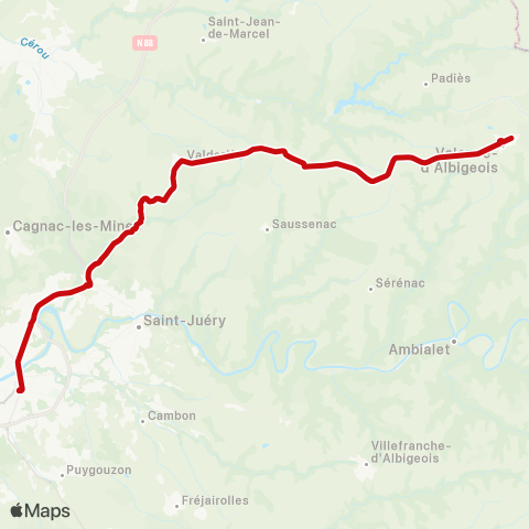liO Albi - Valderies - Valence map