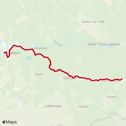 liO Limogne-en-Quercy - Cahors map