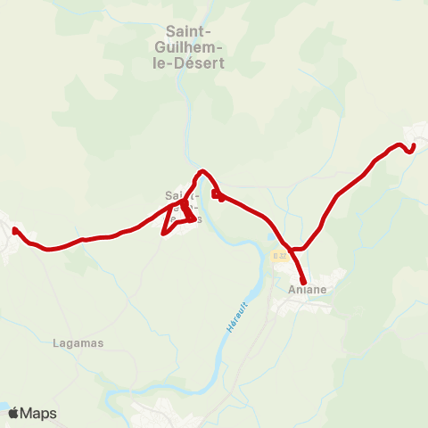 liO Navette Argileum - Villages Portes map