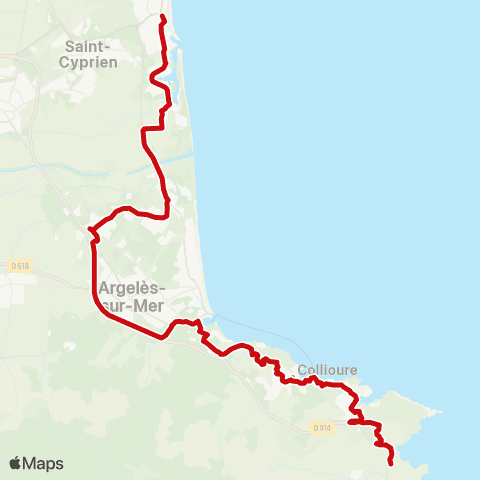 liO Port-Vendres-St Cyprien Plage map