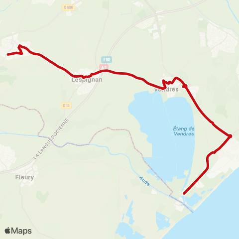 liO Nissan - Lespignan - Vendres - les Plages map