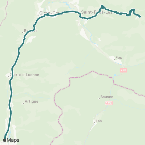 liO Luchon - le Mourtis map