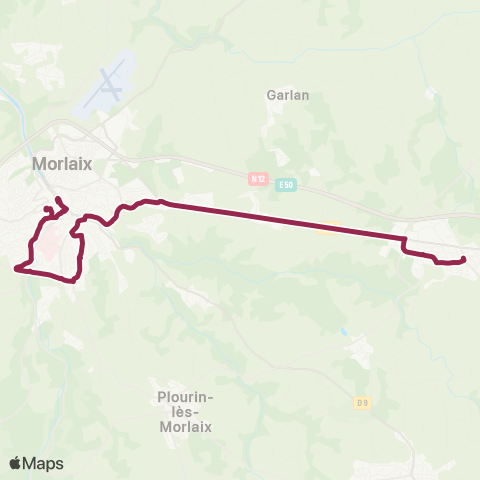 LinéoTim Morlaix - Botsorhel map