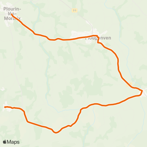 LinéoTim Cloître - Plourin les Morlaix map