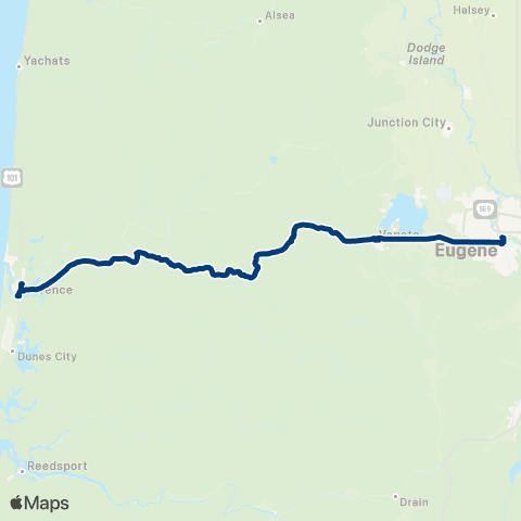 Link Lane Eugene-Florence Connector map