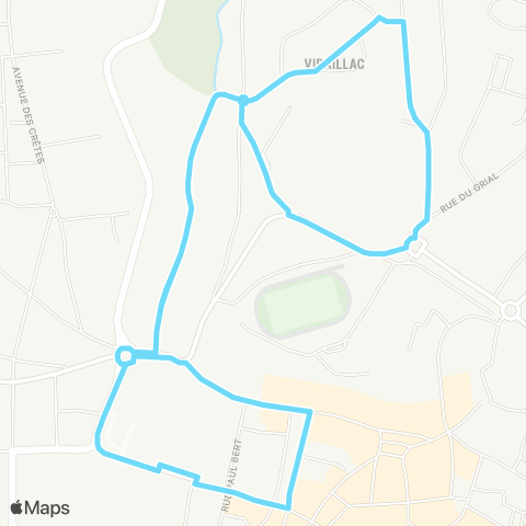 Le Bus Vidaillac / Centre-ville map