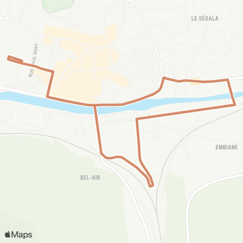 Le Bus Gare SNCF - Pont du Pin / Centre-ville map