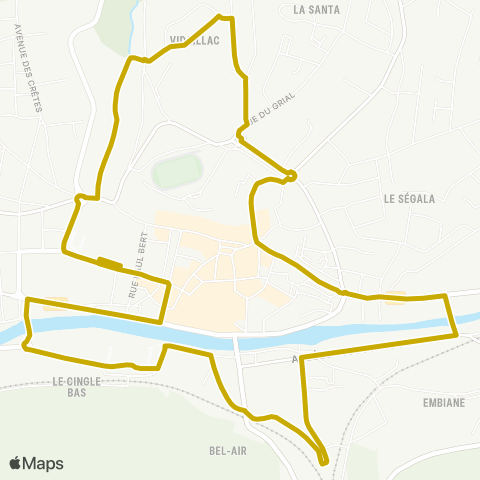 Le Bus Navette Centre-ville map