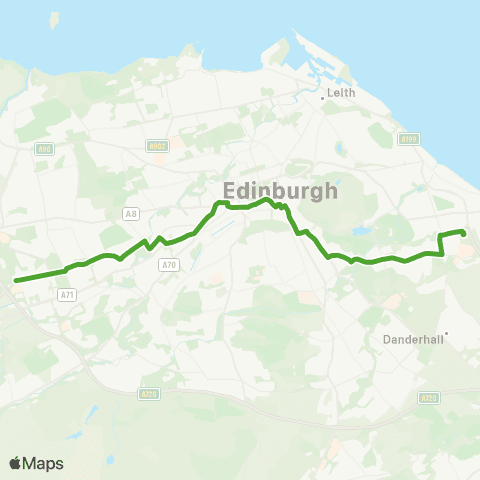 Lothian Buses Hermiston Gait - The Jewel map