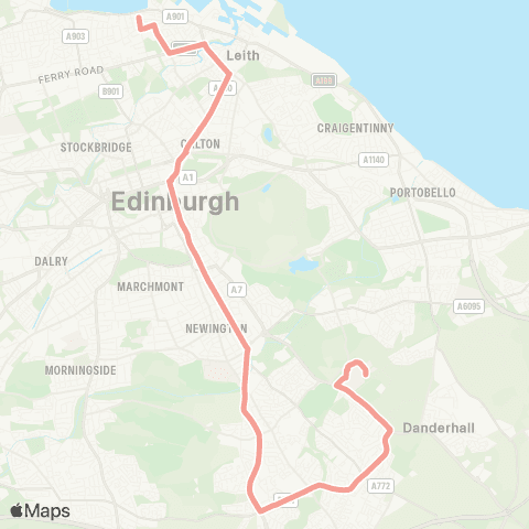 Lothian Buses Newhaven - Royal Infirmary map