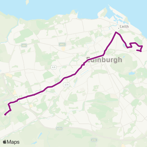 Lothian Buses Heriot-Watt Uni - Restalrig map