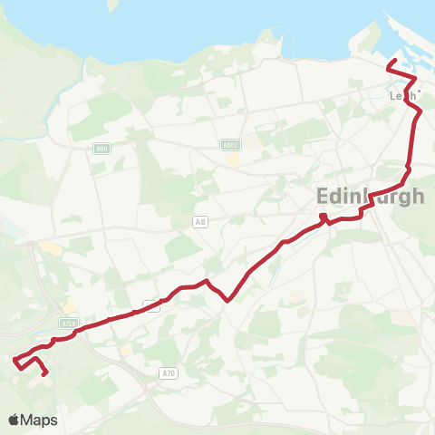 Lothian Buses Heriot-Watt Uni - Ocean Terminal map