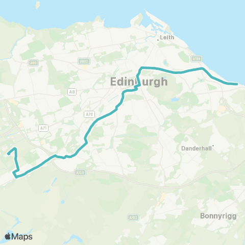 Lothian Buses Heriot-Watt Uni - King's Road map