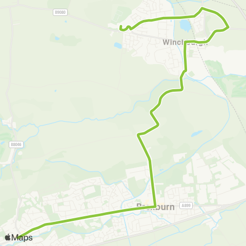 Lothian Country Buses Livingston - Kirkliston map