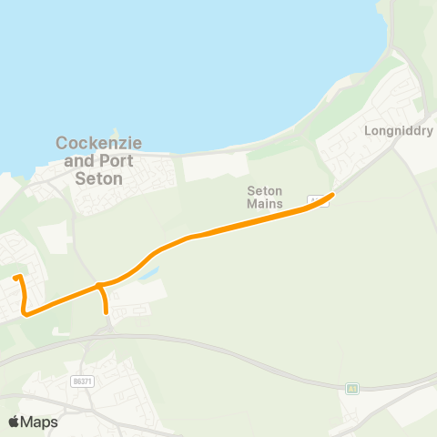 EastCoastbuses Longniddry - Preston Lodge HS map