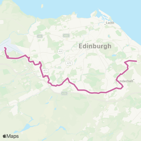 Lothian Buses Fort Kinnaird West - Airport map