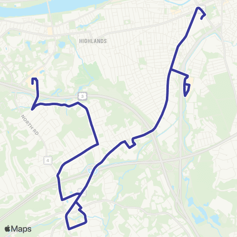 Lowell RTA Chelmsford via Chelmsford Street map