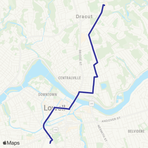 Lowell RTA Christian Hill map