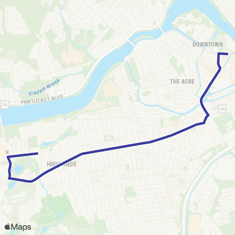 Lowell RTA Westford Street / Drum Hill map
