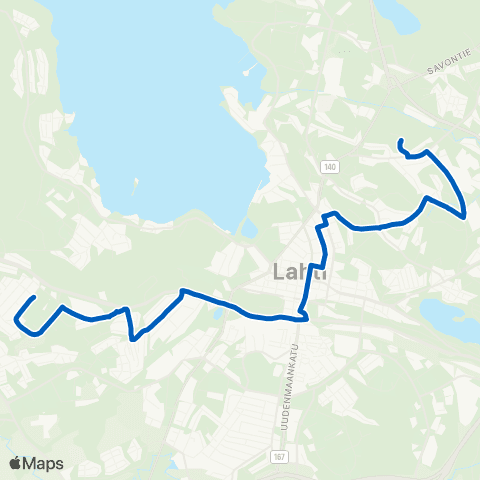 Lahden seudun liikenne Metsäkangas - Hörölä map