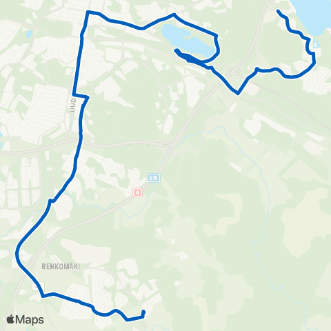 Lahden seudun liikenne Karisto - Renkomäki map